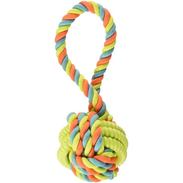 Chomper Rope with Rings Ball Doggy Toy