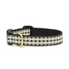black gilt check nylon doggy collar