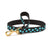 black and aqua dot nylon doggy leash