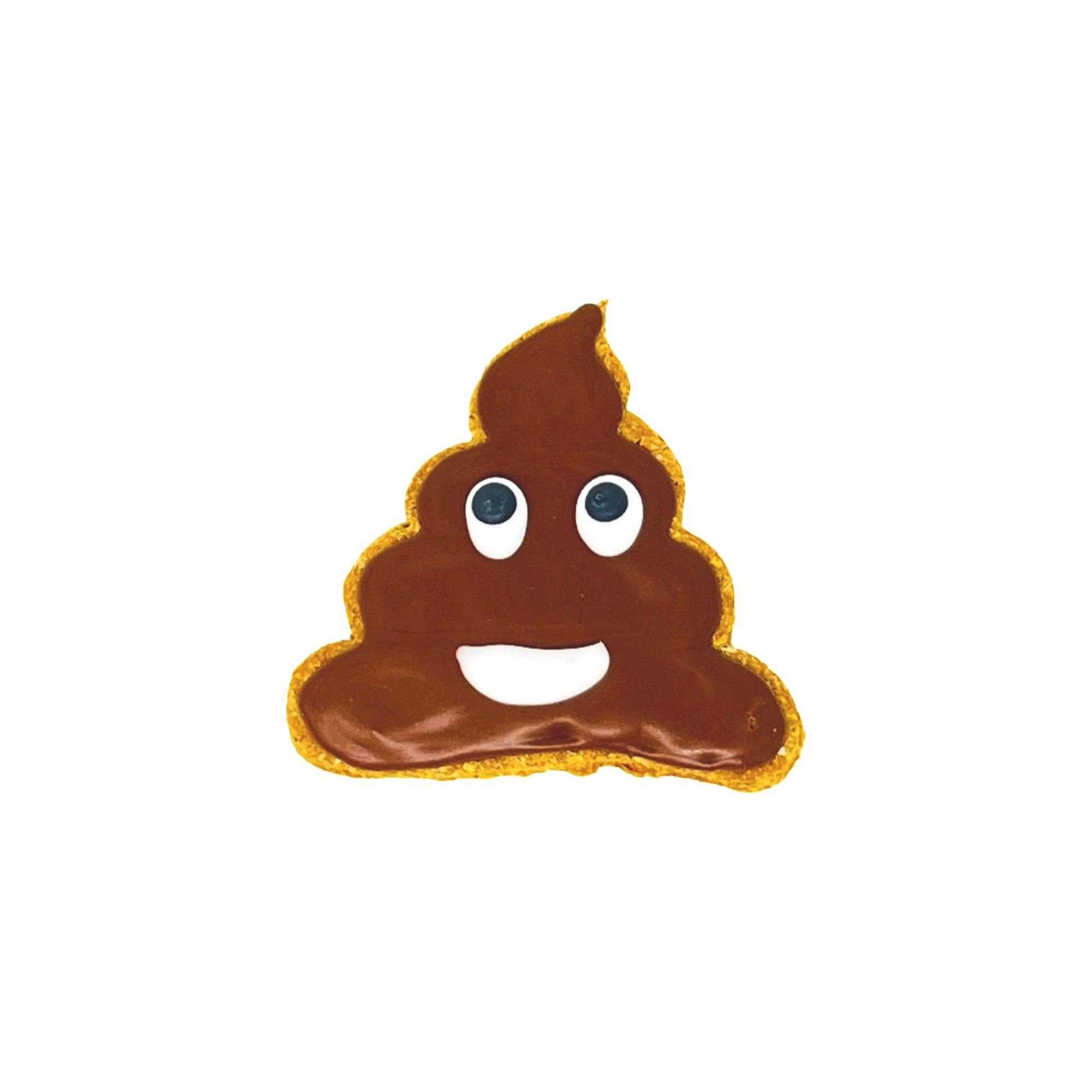 poop emoji doggy decorated vanilla cookie