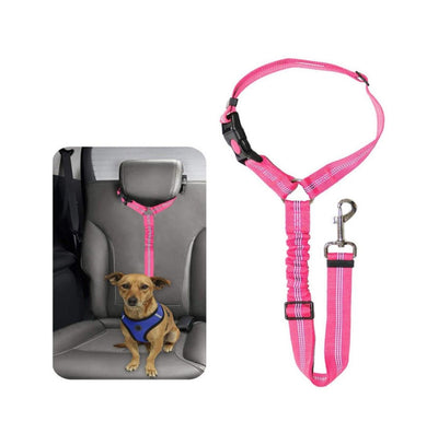 pink Adjustable Doggy Seat Belt
