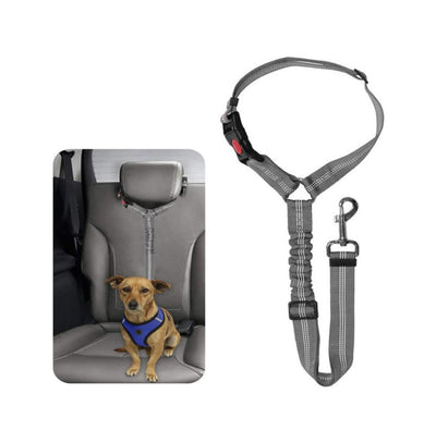gray Adjustable Doggy Seat Belt