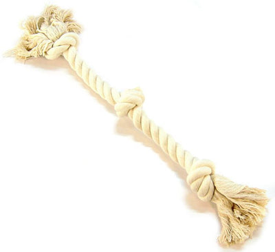medium Flossy Chews 3 Knot Tug Doggy Toy Rope